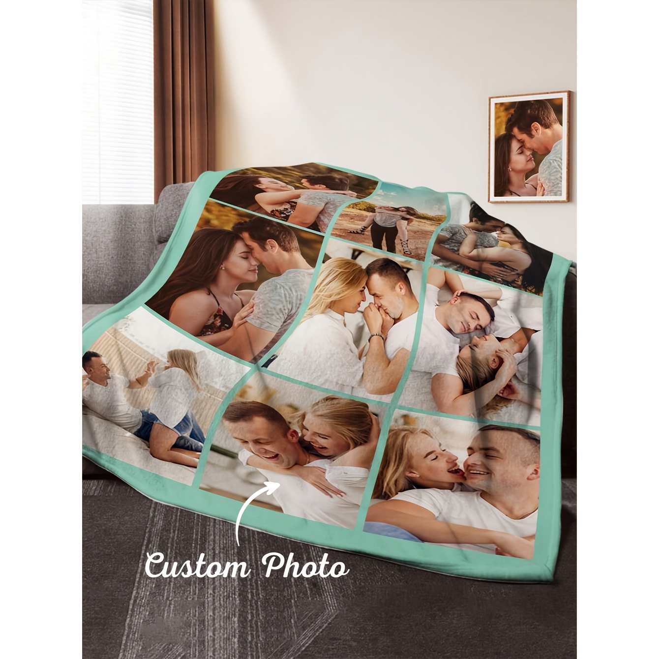 Custom Photo Blanket, Personalized Photo Collage
